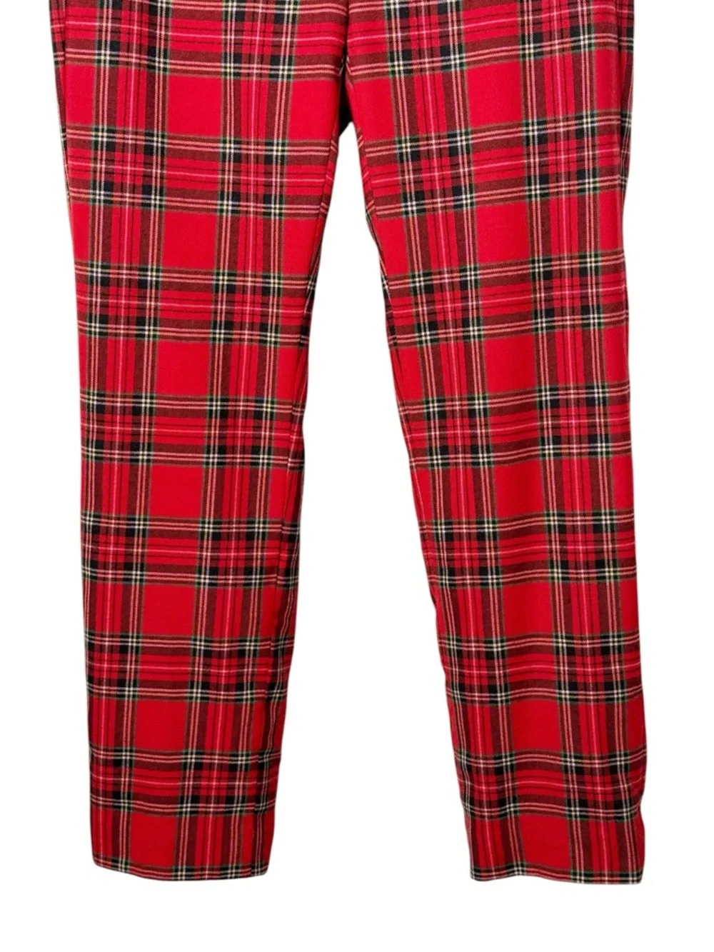 J. Crew‎ Wool Blend Straight Leg Kate Pants in Red Tartan Plaid Size 6P